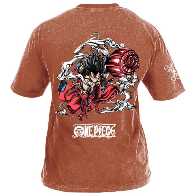 Classic Popular Anime Print Retro Washed Short Sleeves 01