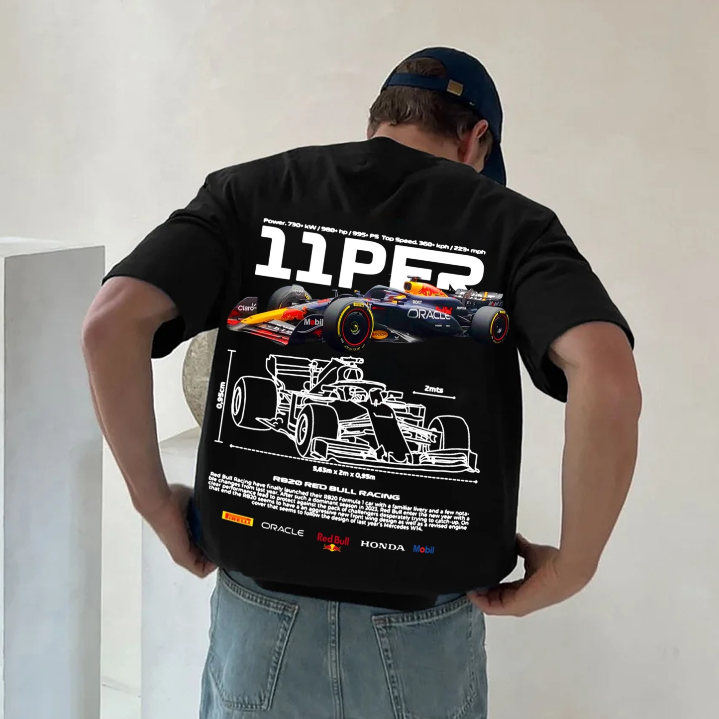 Casual Retro Street Racing Printed Short Sleeves 11