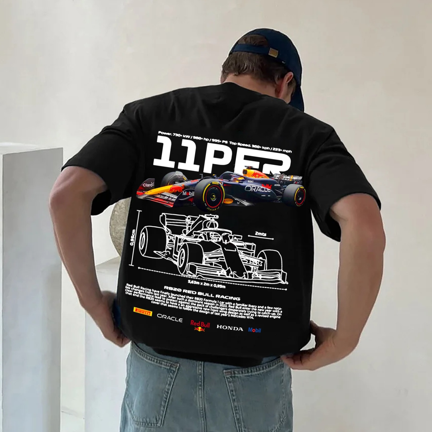 Casual Retro Street Racing Printed Short Sleeves 11