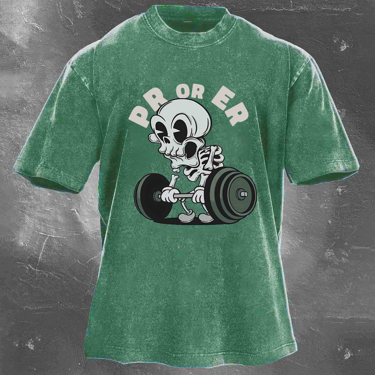 PR OR ER Men's washed T-shirt