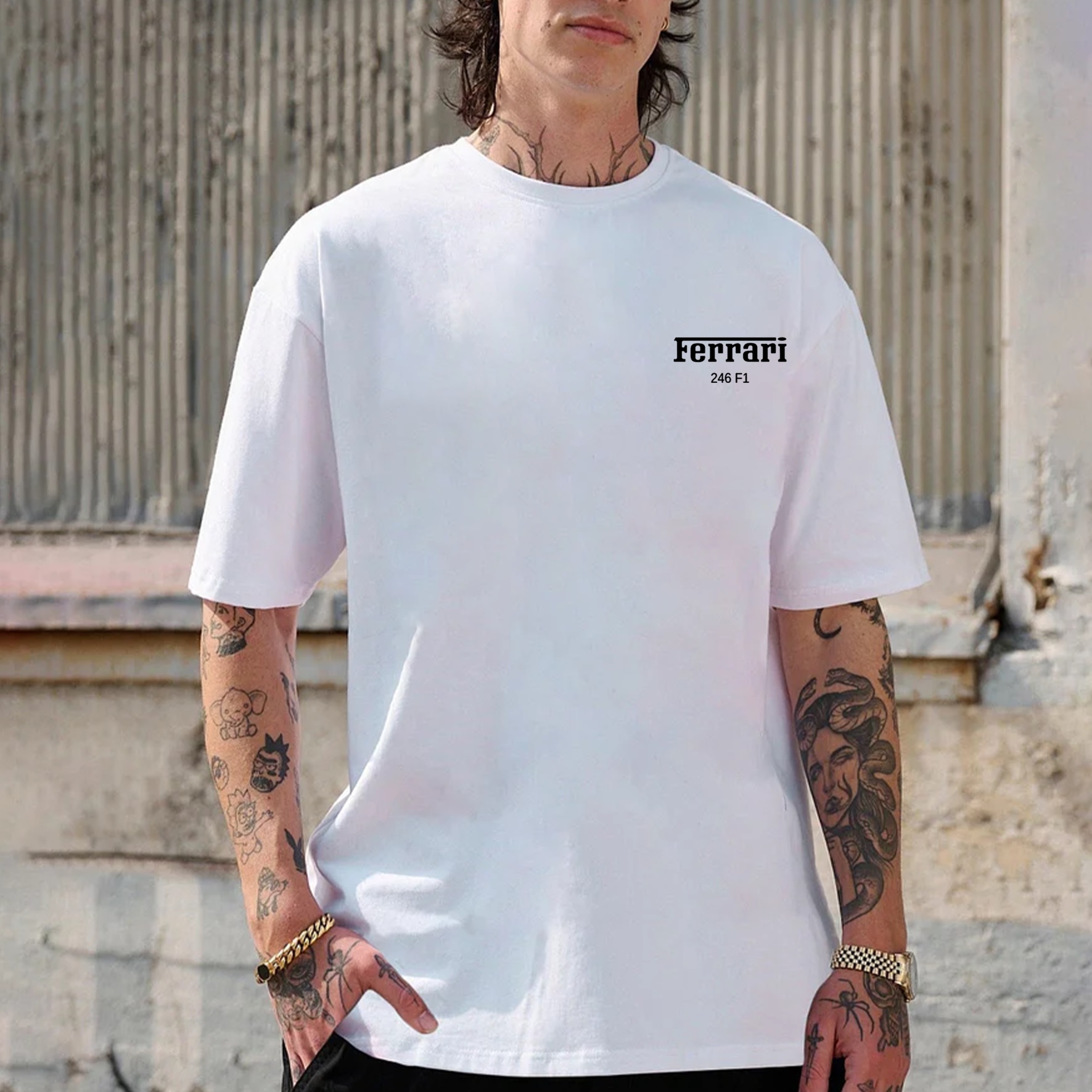 Popular Race Team Street Print Pure Cotton Casual T-Shirt 05