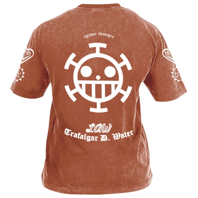 Classic Popular Anime Print Retro Washed Short Sleeves 02