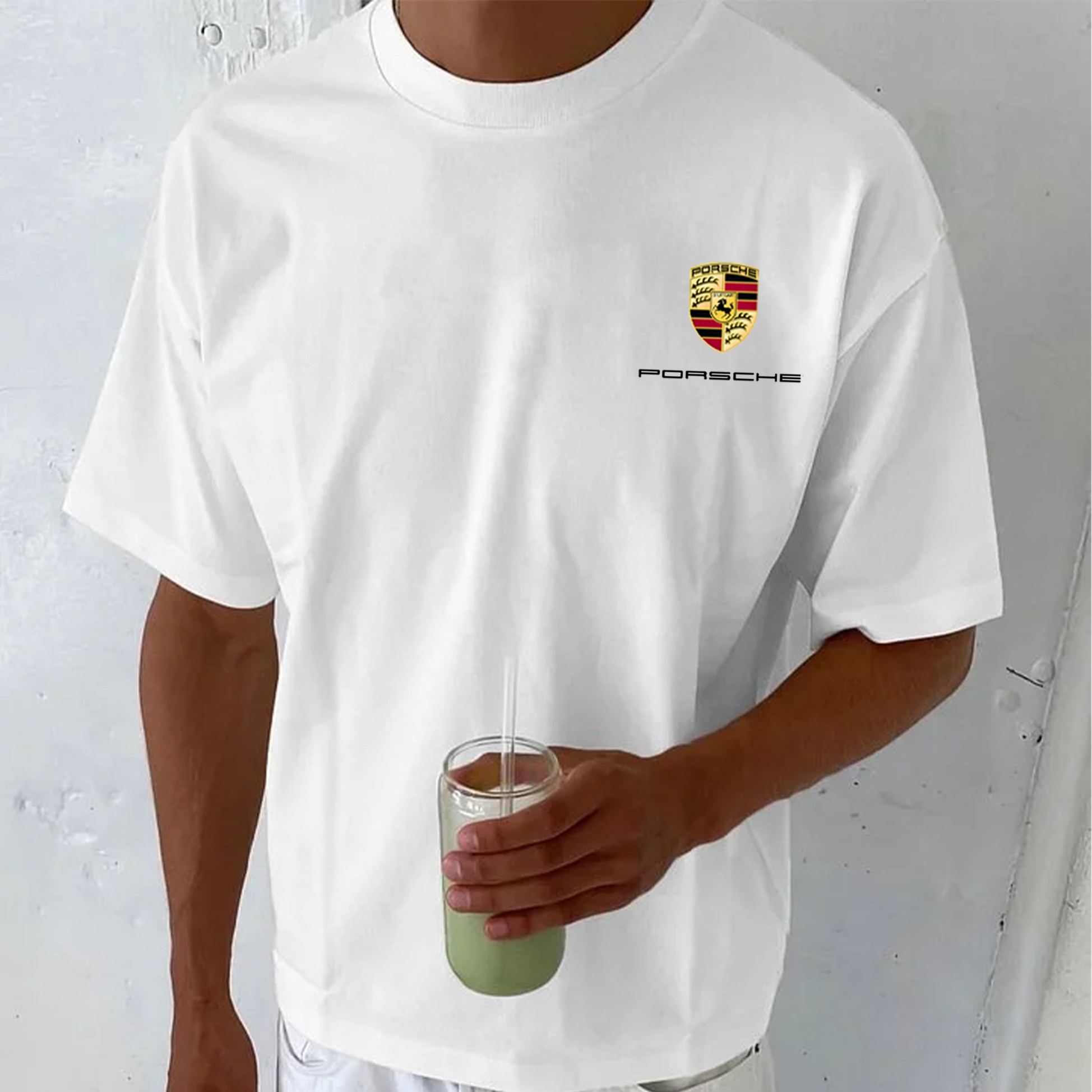 Popular Sports Car Print Pure Cotton Casual T-Shirt 02