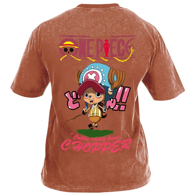 Classic Popular Anime Print Retro Washed Short Sleeves 07