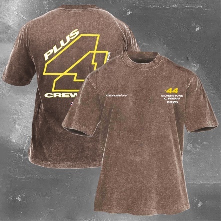 Racing Driver Print Retro Washed Casual T-Shirt 02