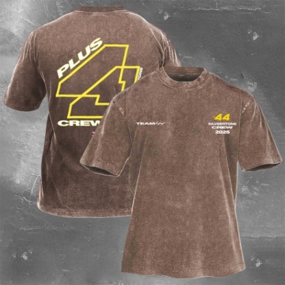 Racing Driver Print Retro Washed Casual T-Shirt 02