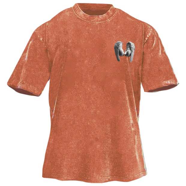 Street Fitness Boxing Print Washed Vintage Short Sleeve 01