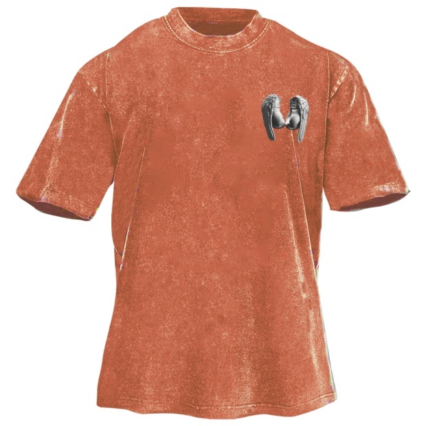 Street Fitness Boxing Print Washed Vintage Short Sleeve 01