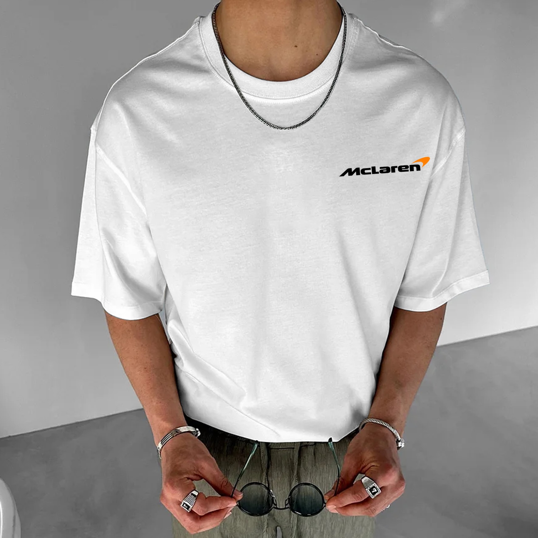 Classic Racing Race Car Team Street Print Pure Cotton Casual T-Shirt 06