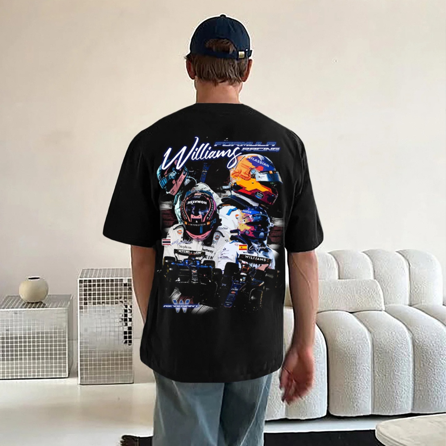 Super Race Team Print Pure Cotton Casual T-Shirt 05