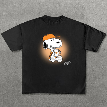 Popular Racing Driver Cartoon Print Casual Short Sleeves 16