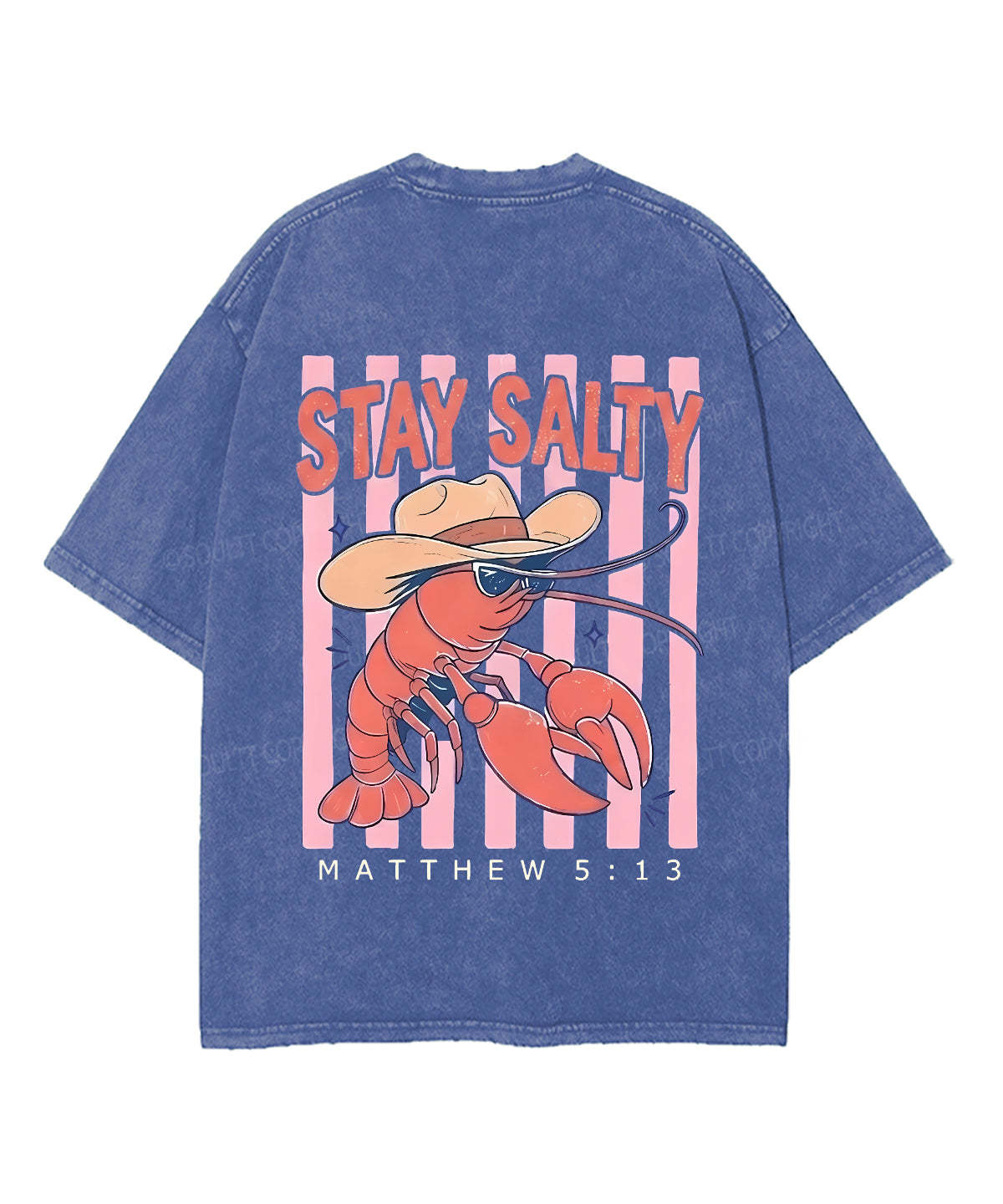 Stay Salty Double Sided Unisex Washed Christian T-shirt