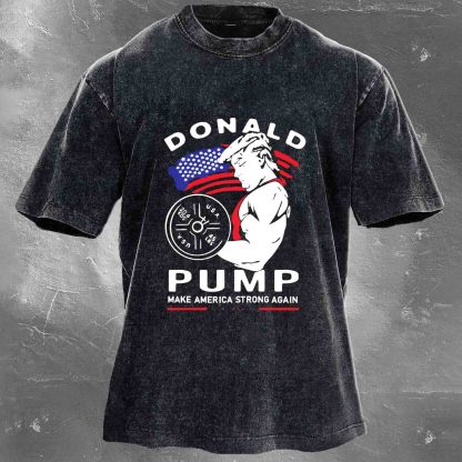 Donald Pump Men's washed T-shirt