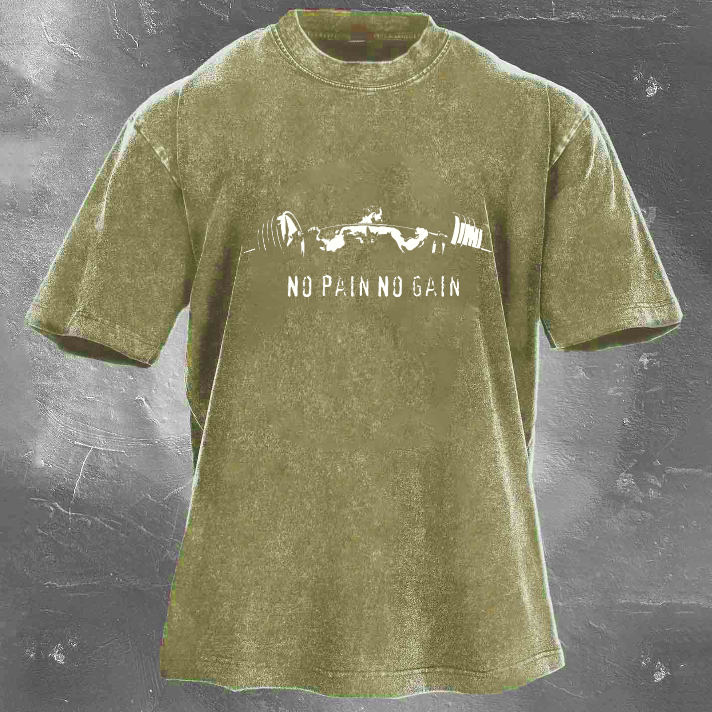 NO PAIN NO GAIN Men's Washed T-shirt