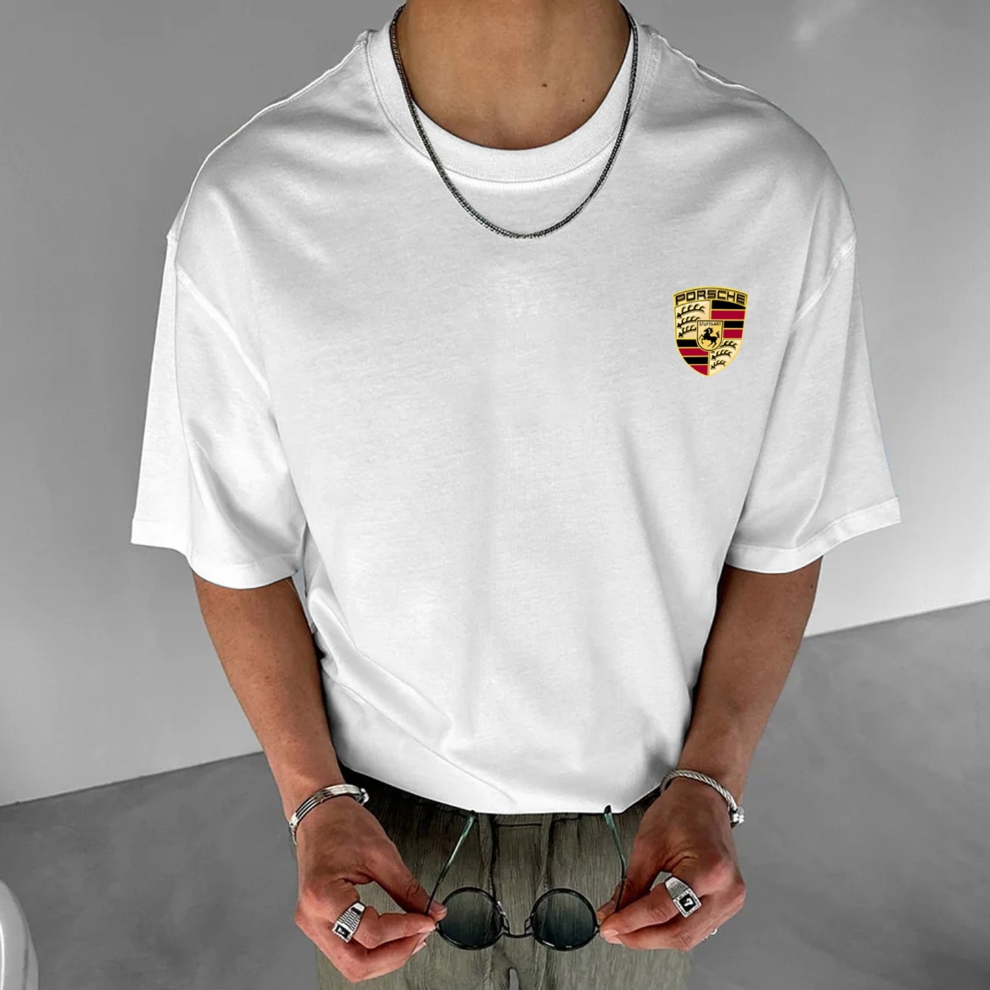 Popular Sports Car Print Pure Cotton Casual T-Shirt 03