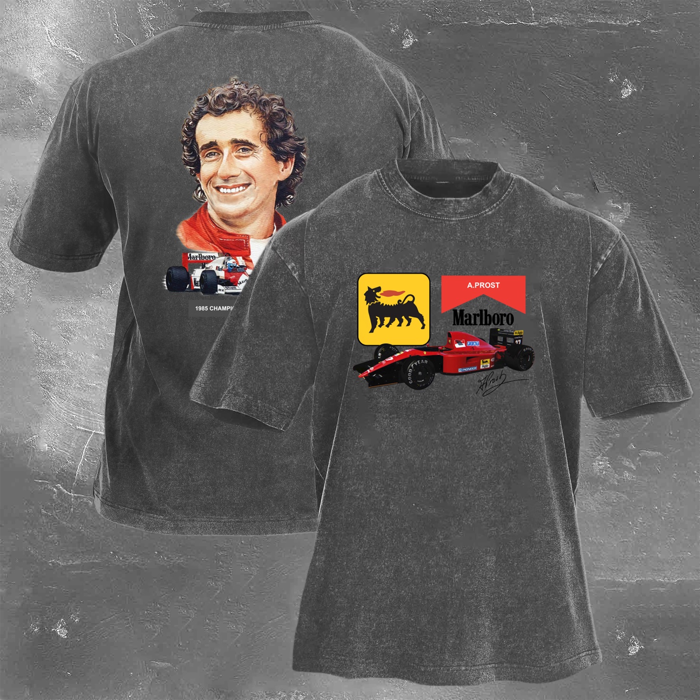 Racing Legend Vintage Cotton Washed T-Shirt 041