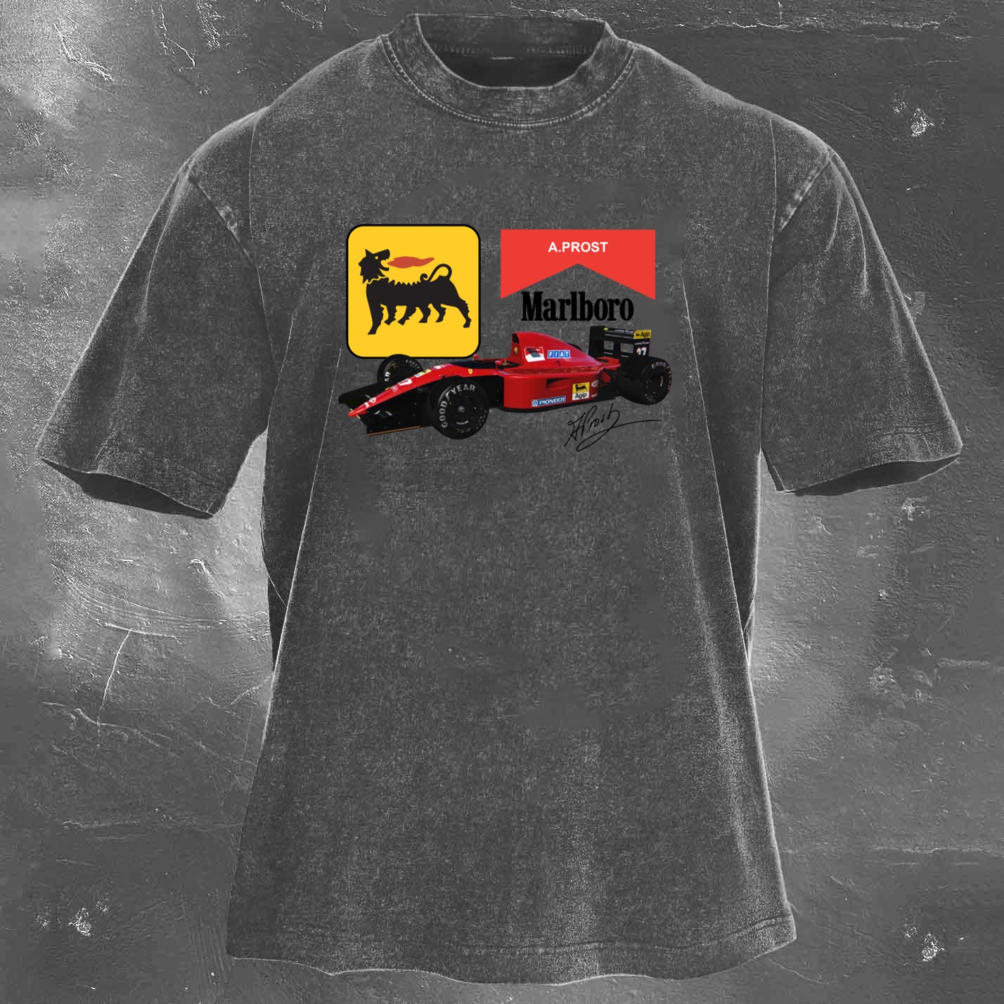 Racing Legend Vintage Cotton Washed T-Shirt 041