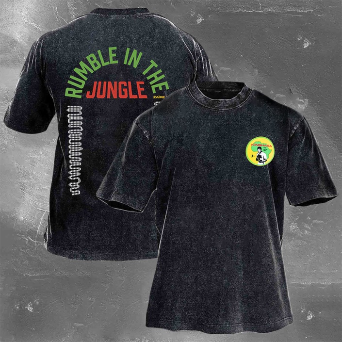 Muhammad Ali Printed Washed Retro Casual Short Sleeves 05