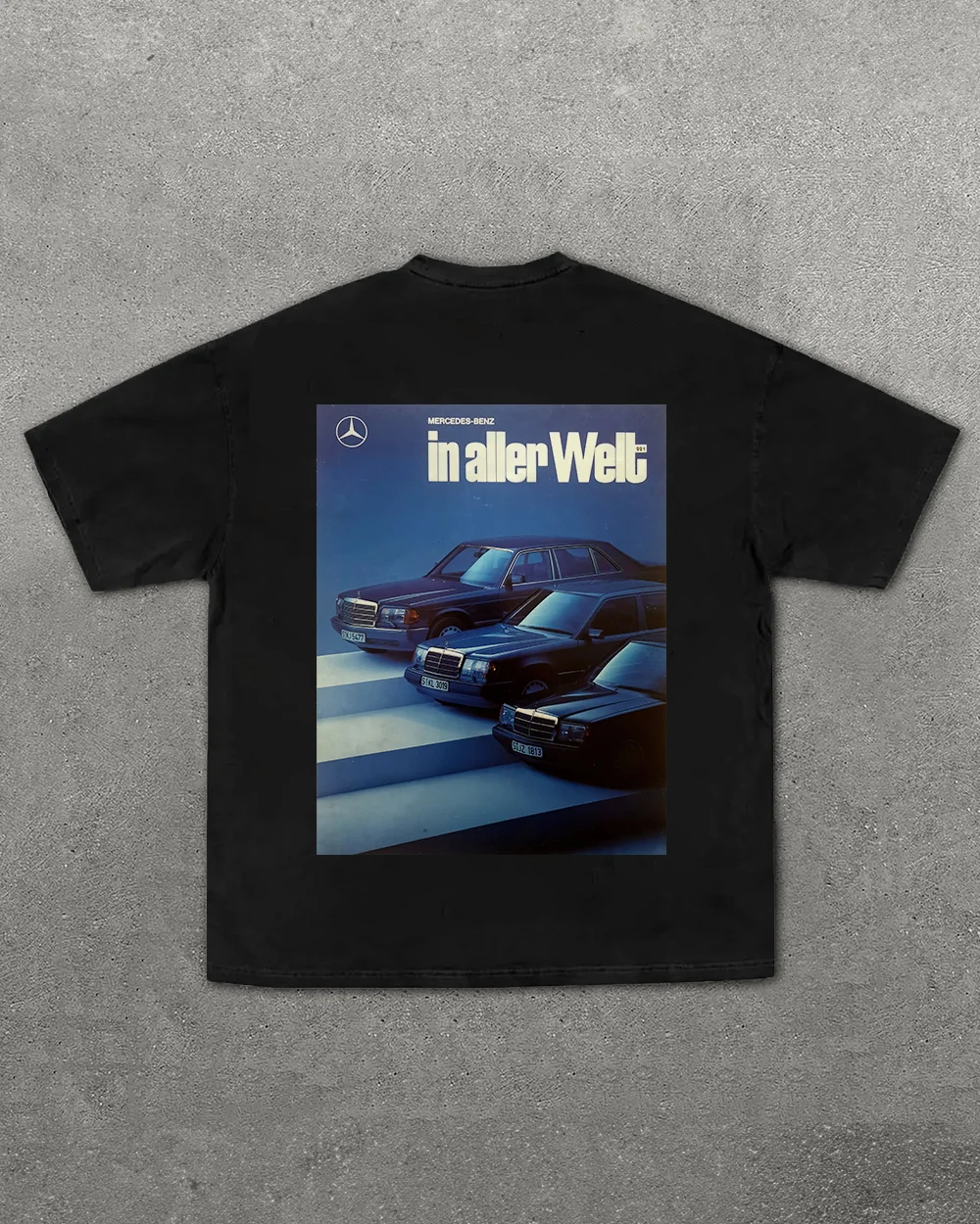 Casual Retro Street Car Printed Short Sleeve Crew Neck T-Shirt 112