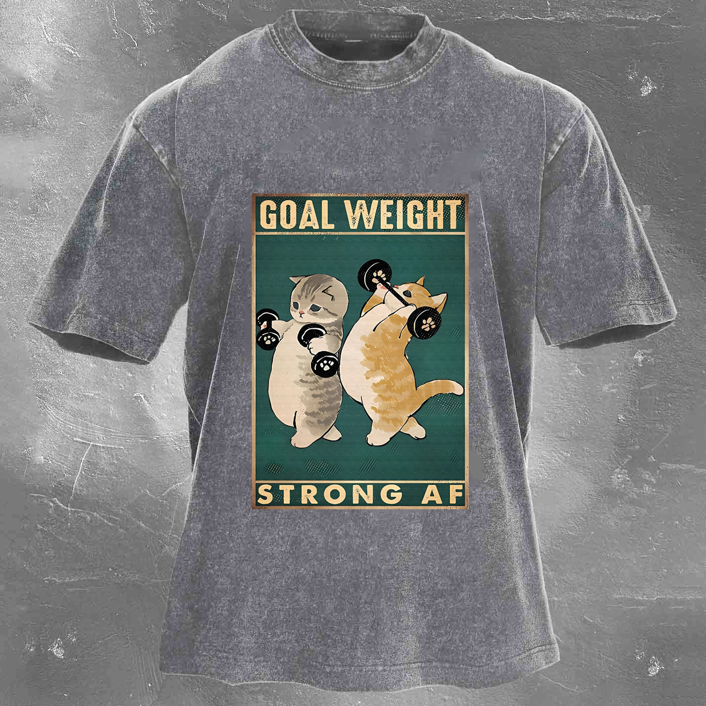 GOAL WEIGHT STRONG AF Men's Washed T-shirt