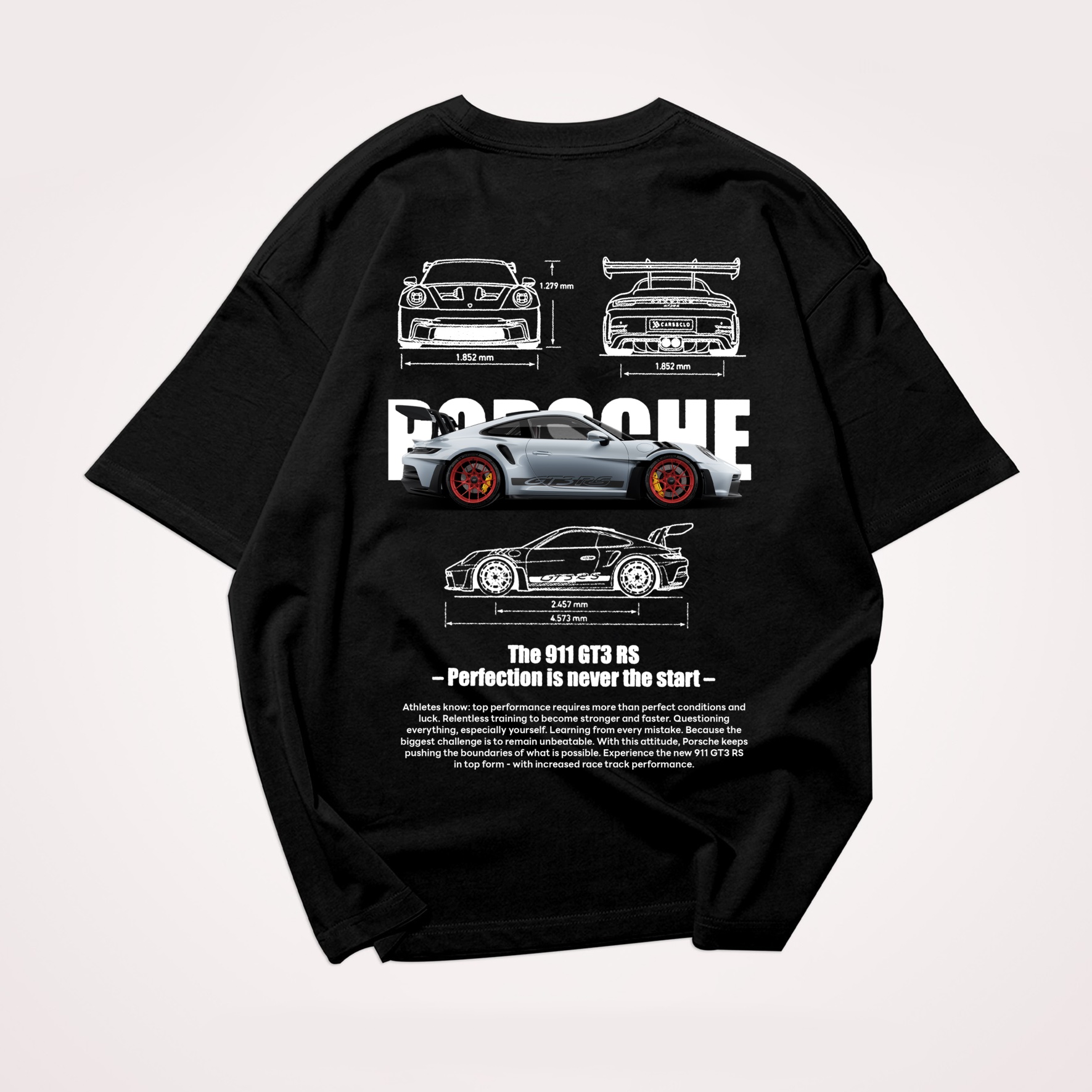 Classic Popular Sports Car Street Print Pure Cotton Casual T-Shirt 01