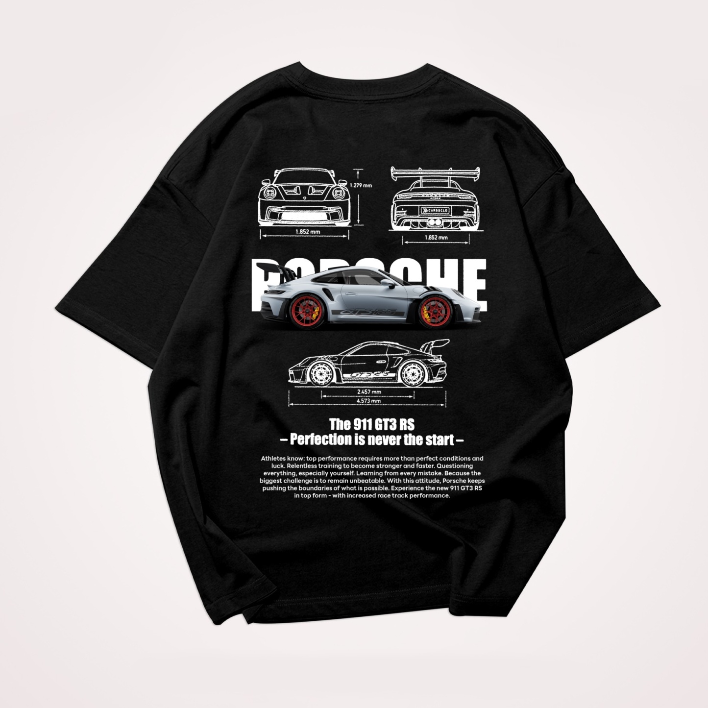 Classic Popular Sports Car Street Print Pure Cotton Casual T-Shirt 01