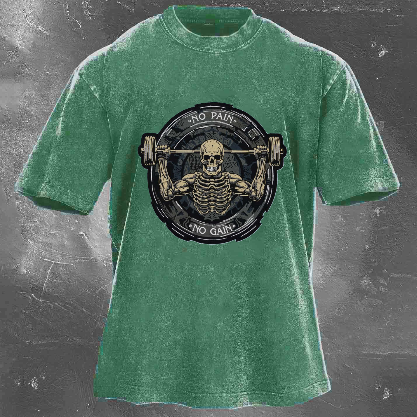 NO PAIN NO GAIN Men's Washed T-shirt