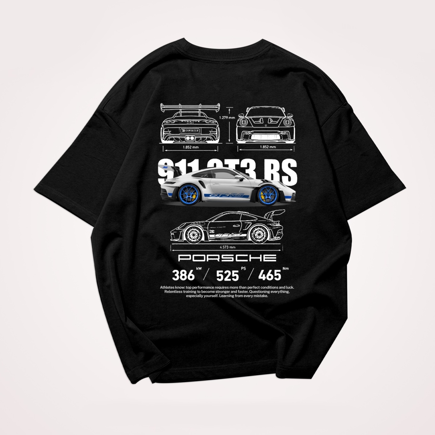 Classic Popular Sports Car Street Print Pure Cotton Casual T-Shirt 02