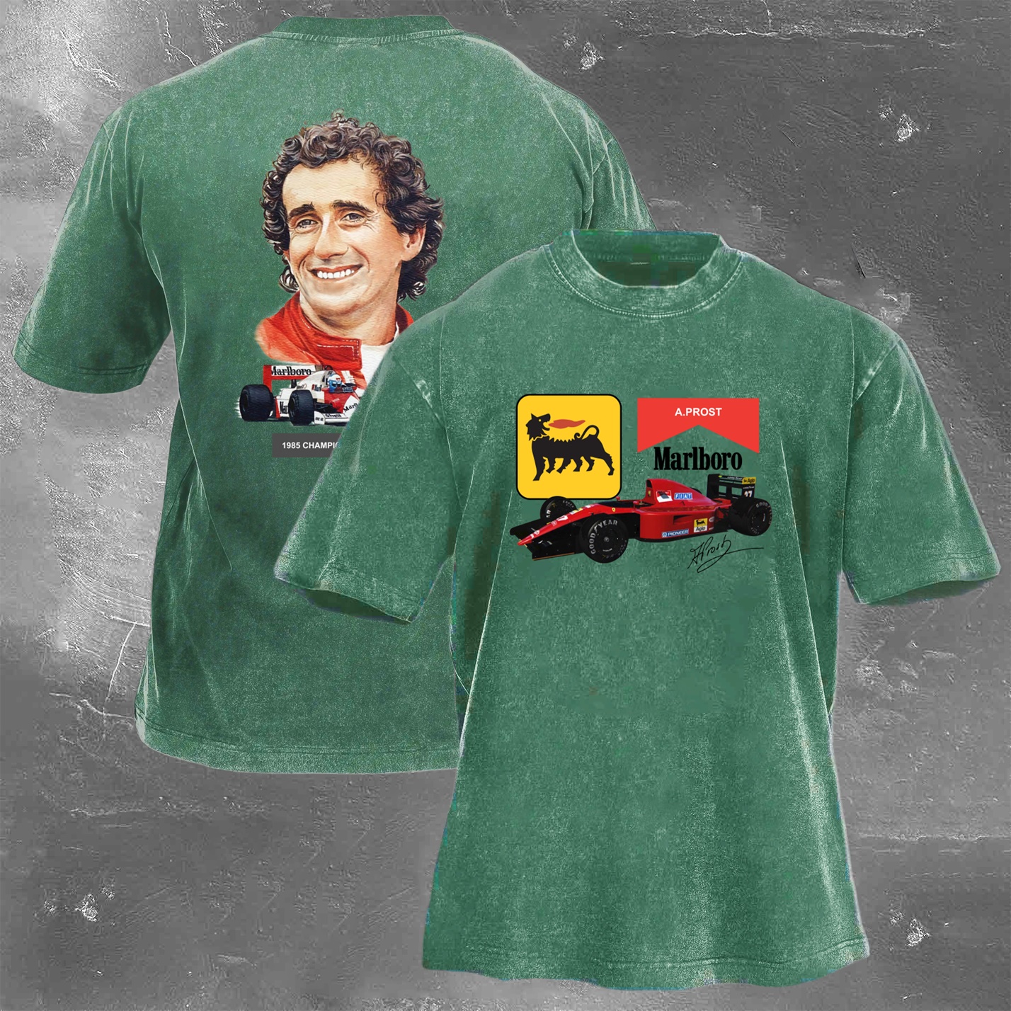 Racing Legend Vintage Cotton Washed T-Shirt 041