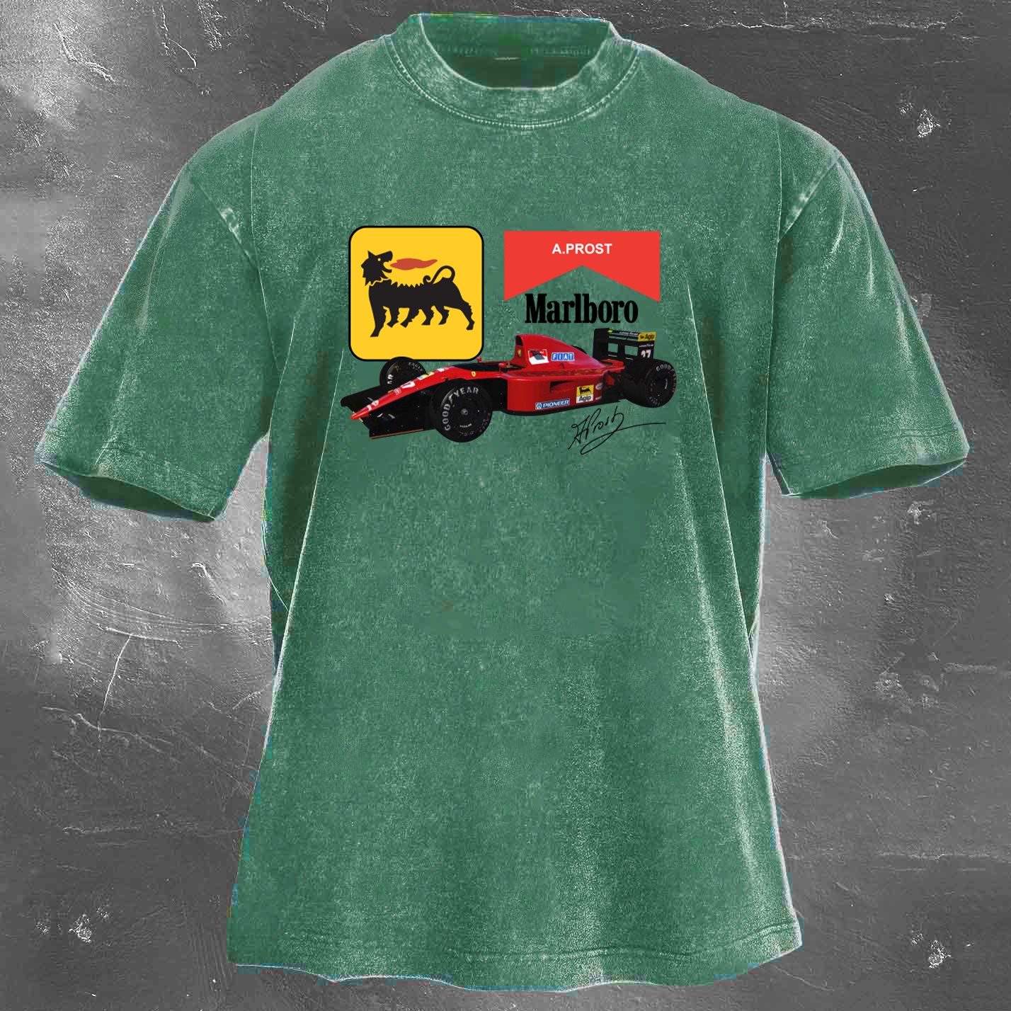 Racing Legend Vintage Cotton Washed T-Shirt 041