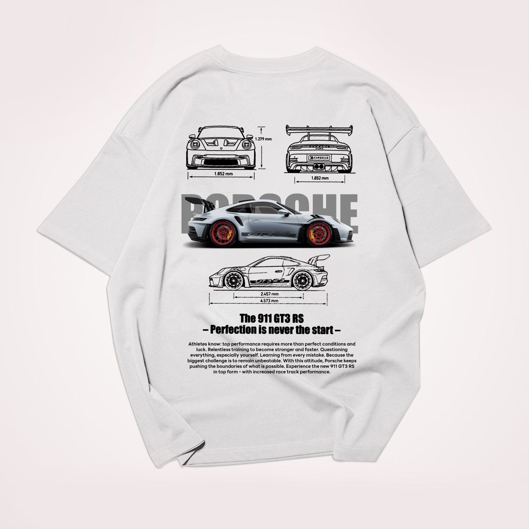 Classic Popular Sports Car Street Print Pure Cotton Casual T-Shirt 01