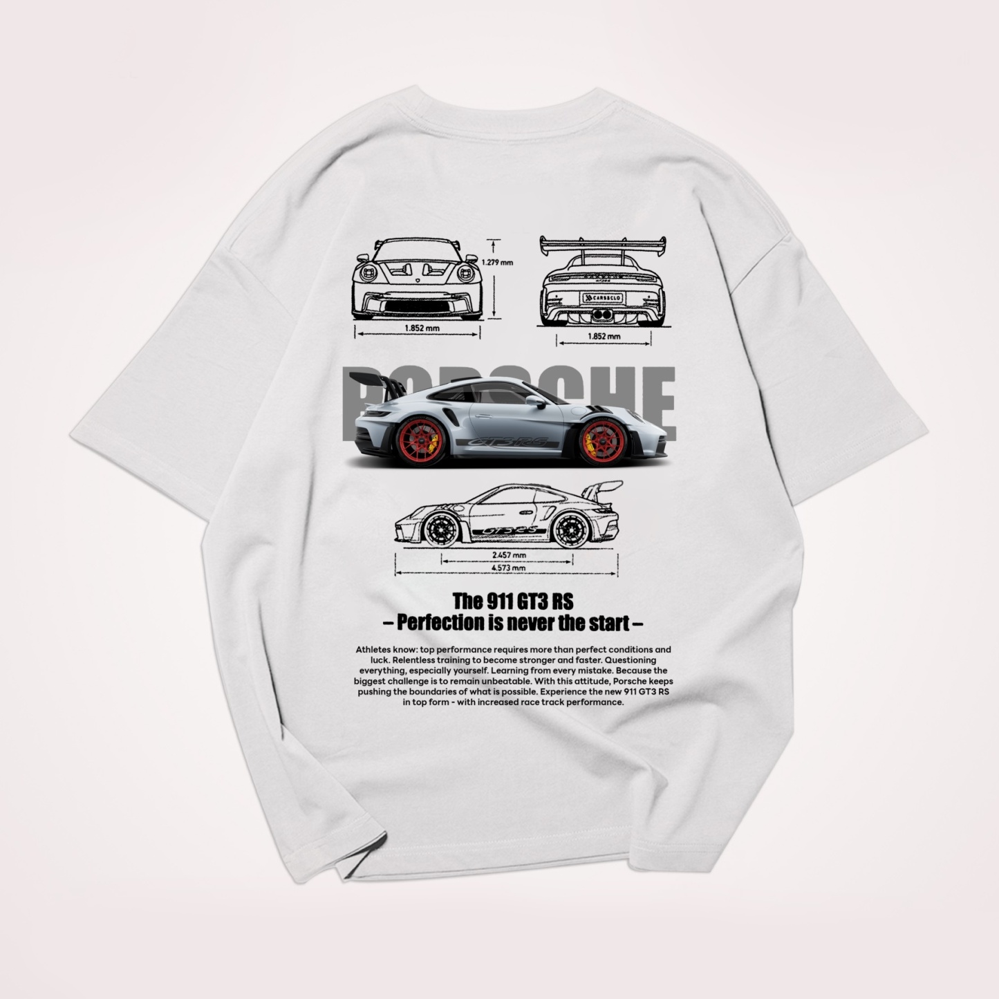 Classic Popular Sports Car Street Print Pure Cotton Casual T-Shirt 01