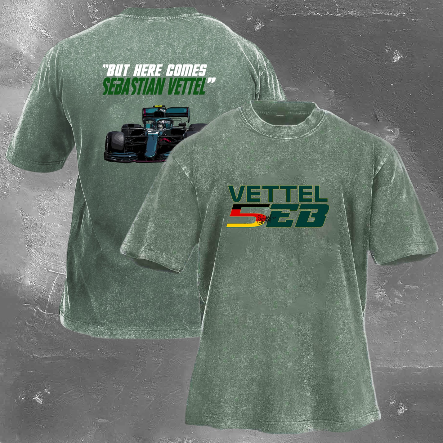 Racing Legend Vintage Cotton Washed T-Shirt 032