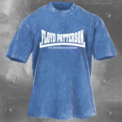 Classic Popular Boxing Star Print Washed Retro Short Sleeves 15