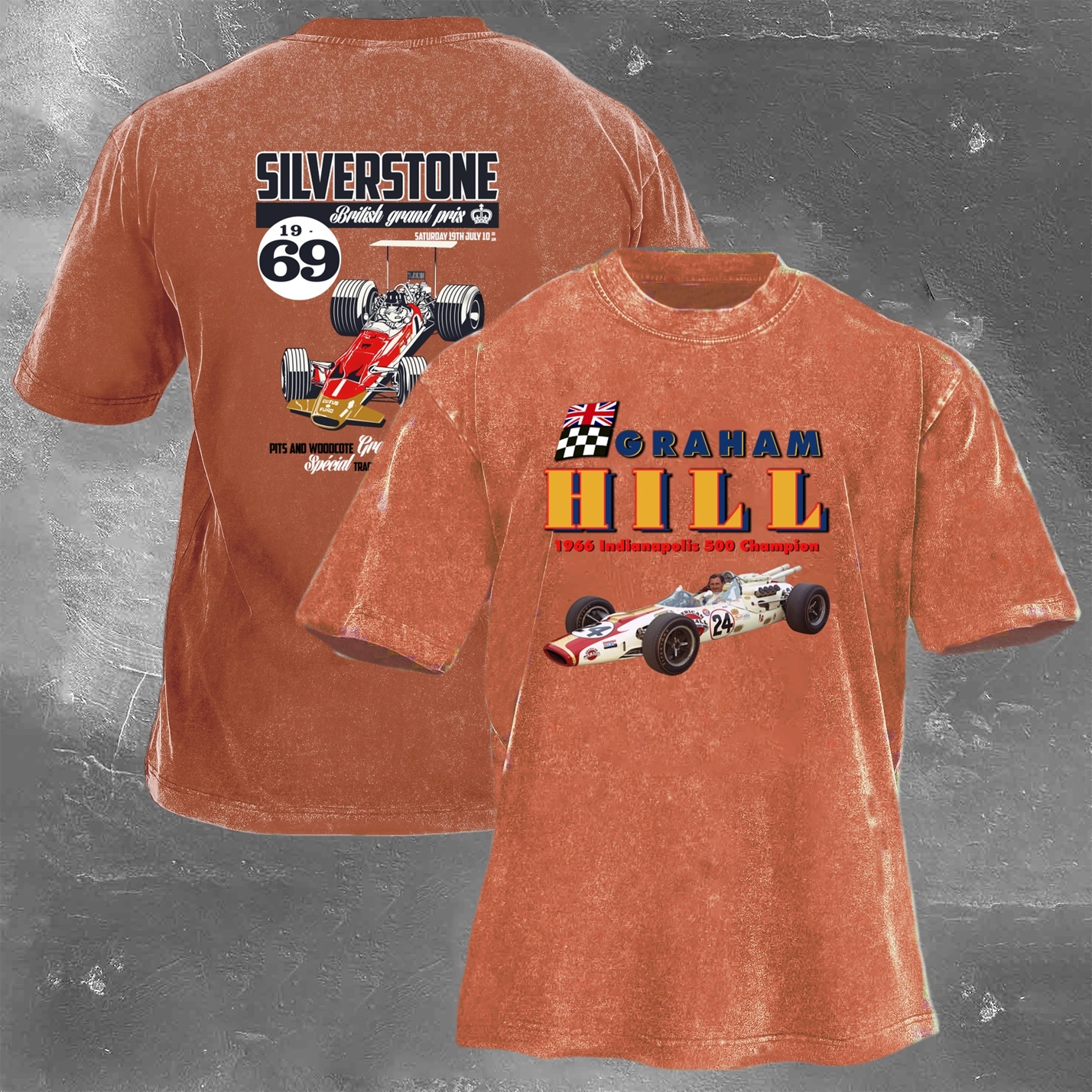 Racing Legend Vintage Cotton Washed T-Shirt 025