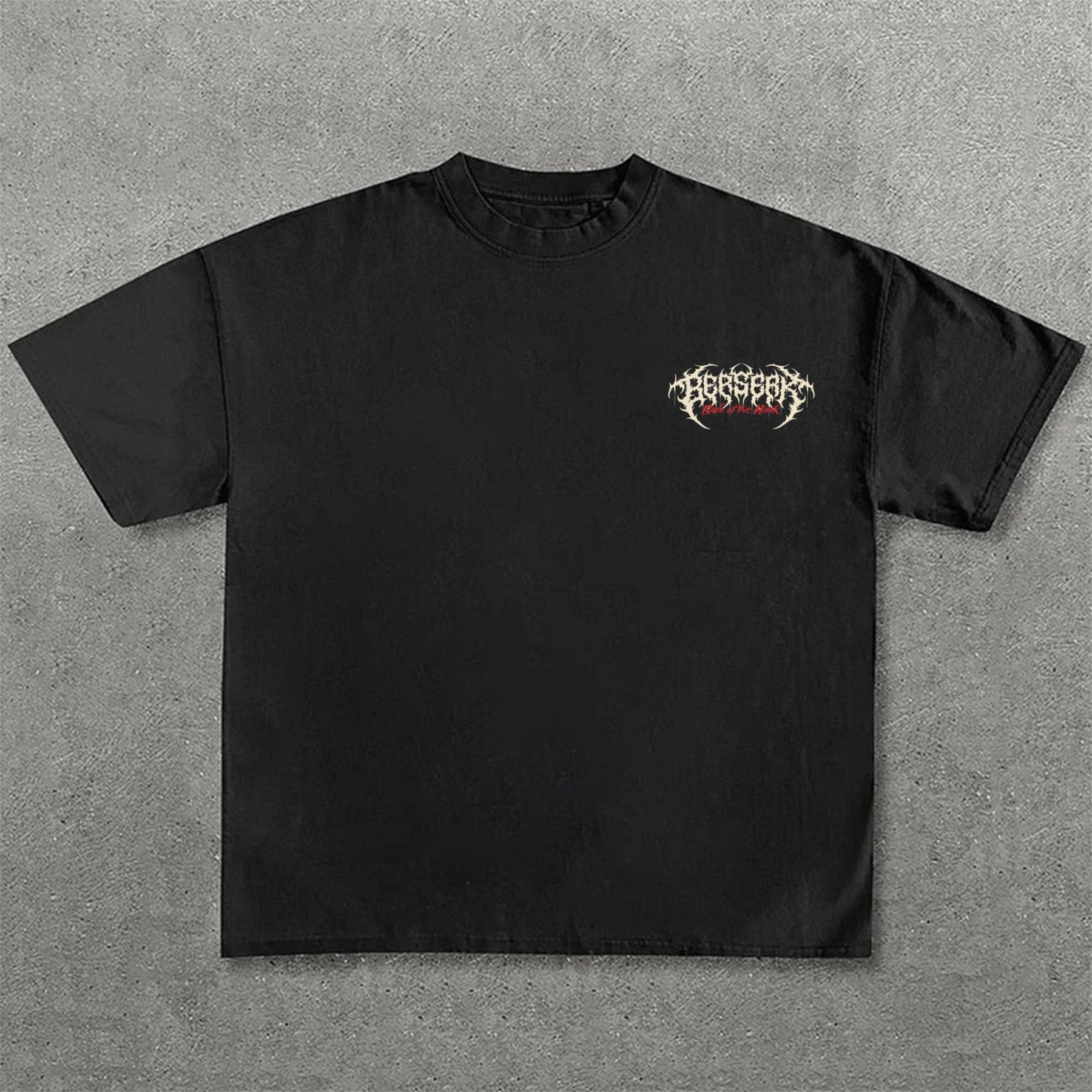 Dark Anime Print Pure Cotton Casual Short Sleeves 01