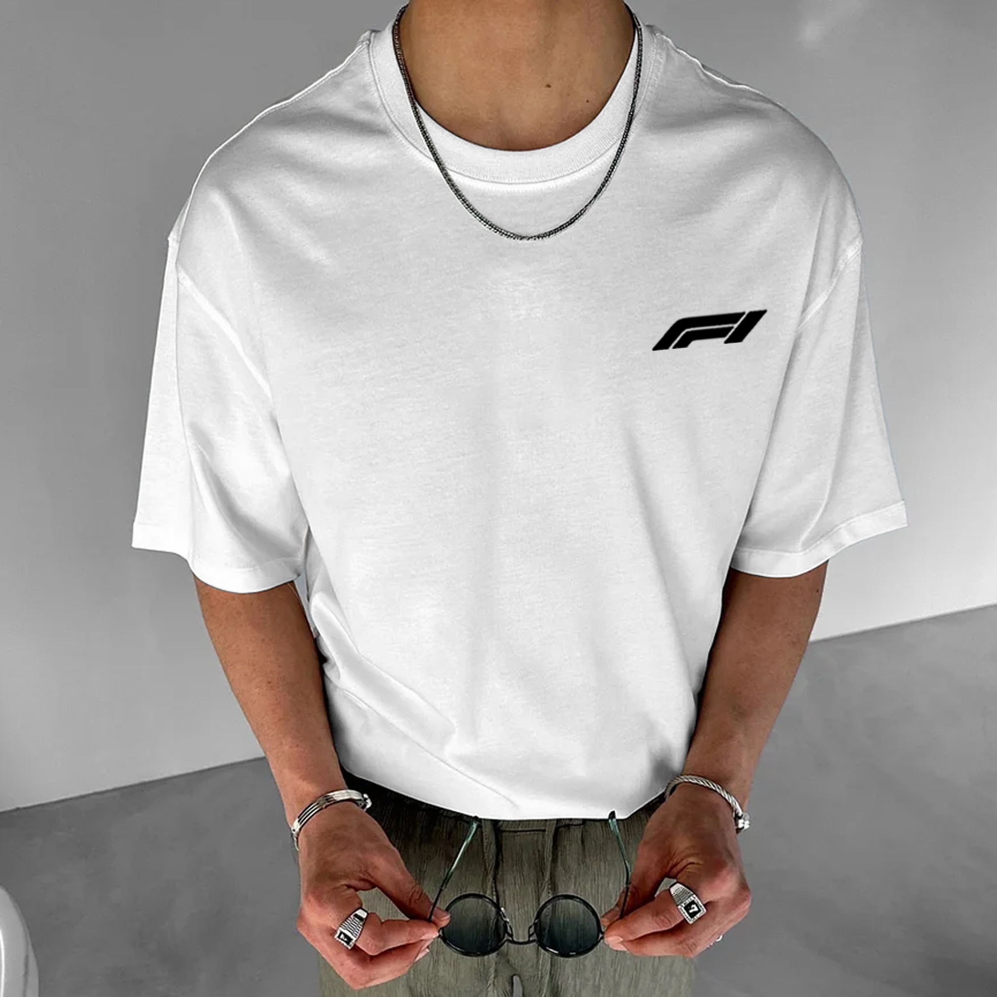 Popular Racing Team Driver Printed Pure Cotton Casual T-Shirt 01