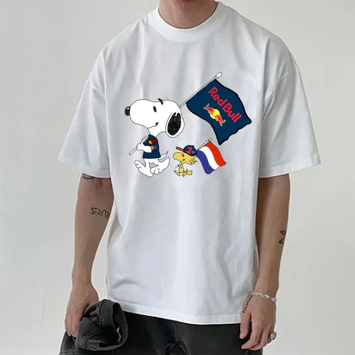 Classic Anime Print Casual Short Sleeves 28