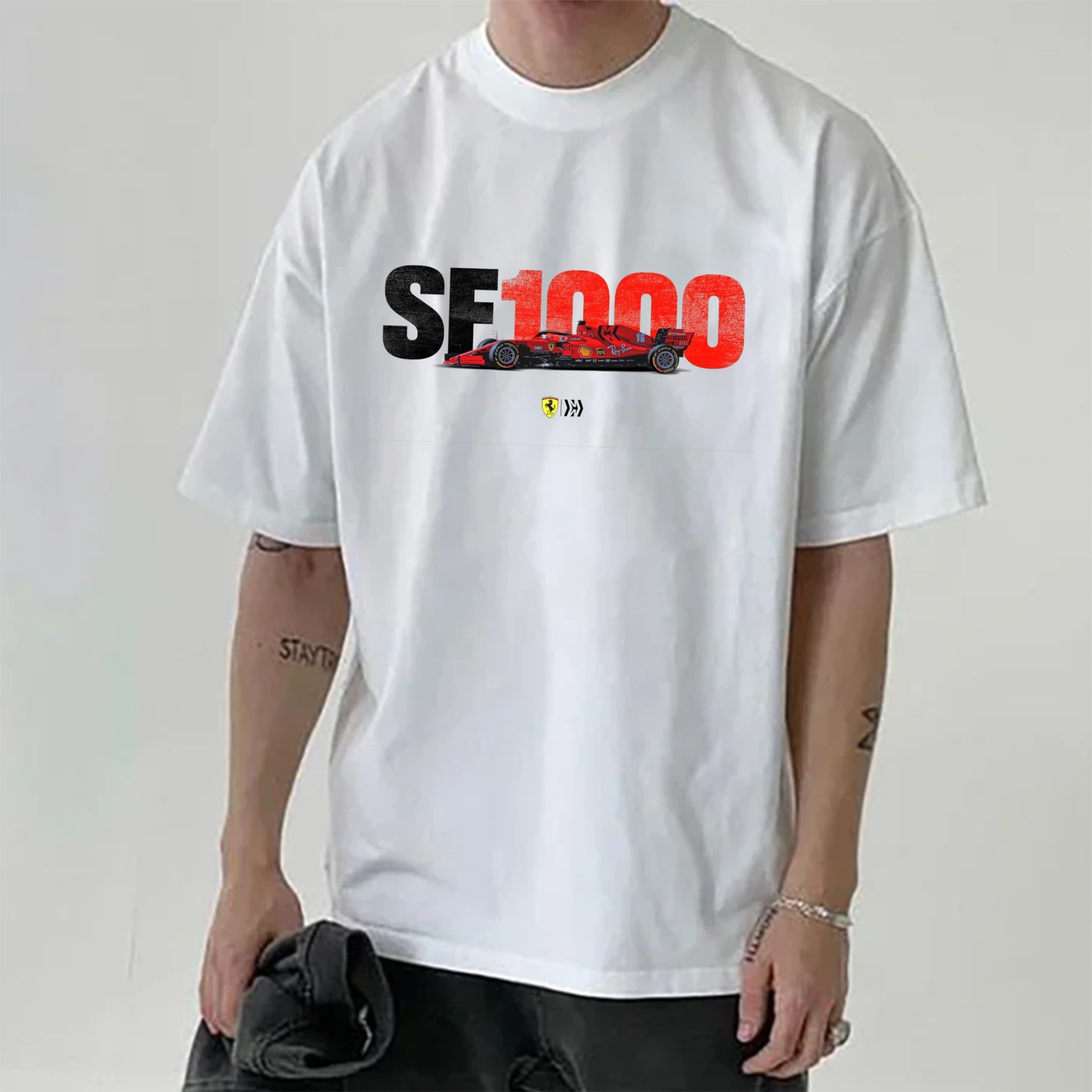 Popular Race Team Street Print Pure Cotton Casual T-Shirt 04