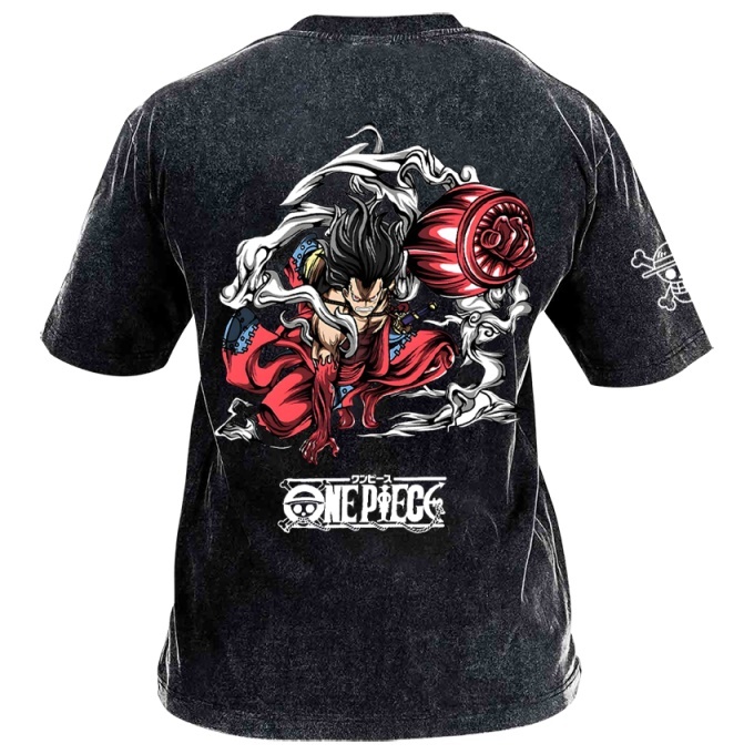 Classic Popular Anime Print Retro Washed Short Sleeves 01