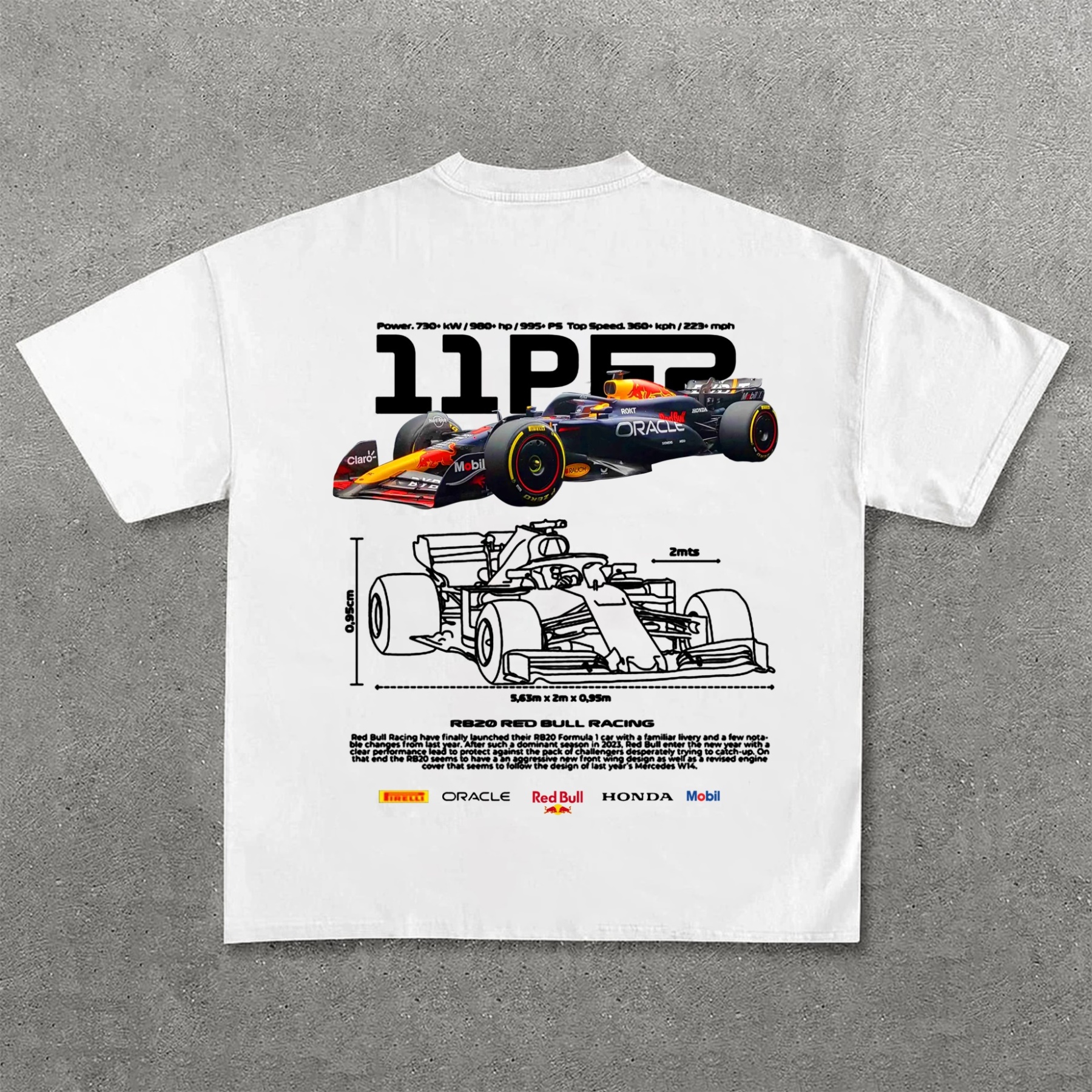 Casual Retro Street Racing Printed Short Sleeves 11