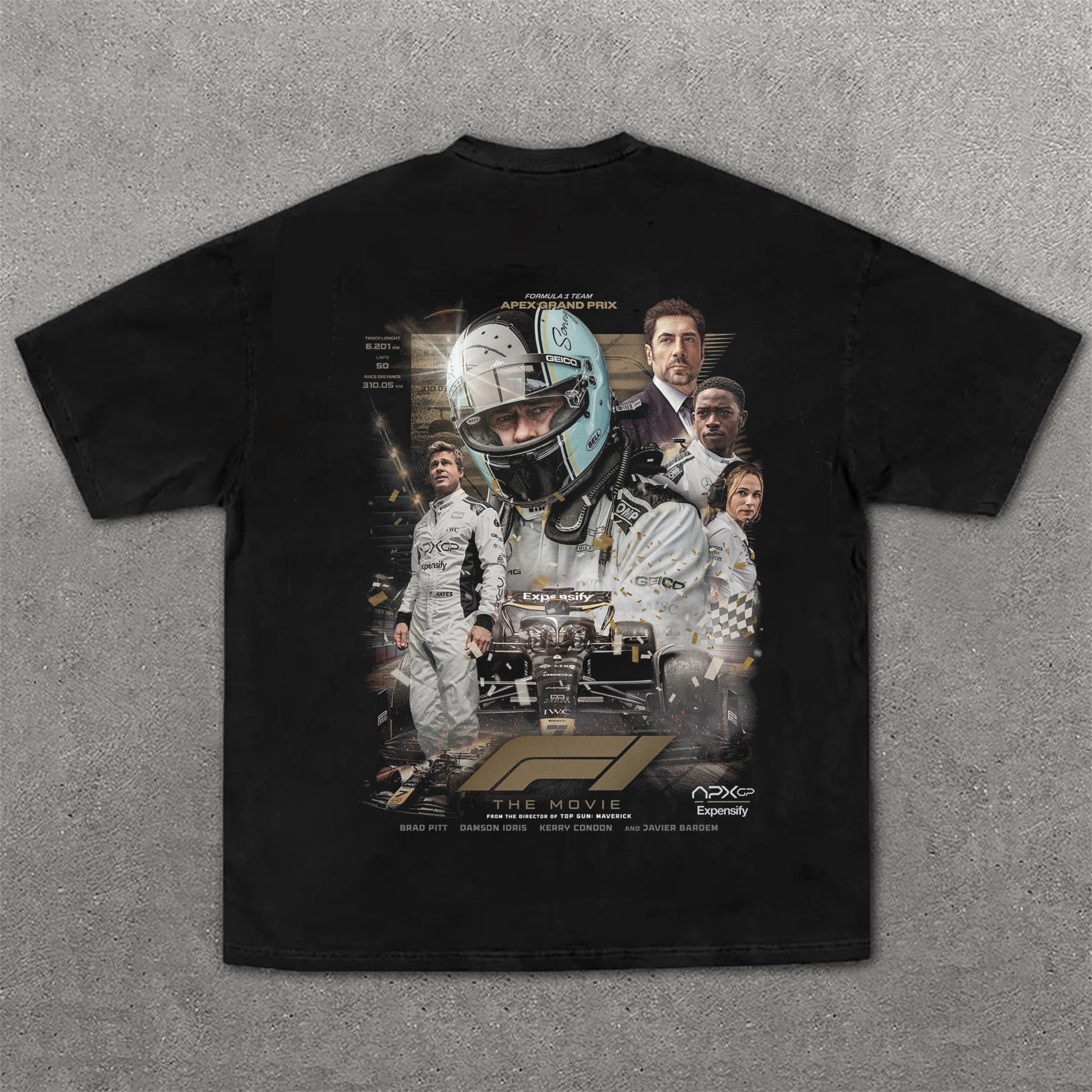 Popular Racing Movie Print Cotton Casual T-Shirt 11