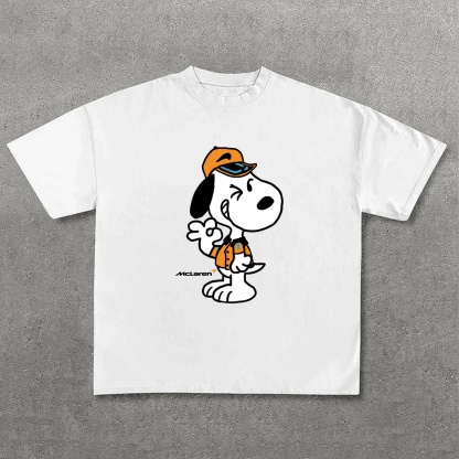 Classic Anime Print Casual Short Sleeves 26