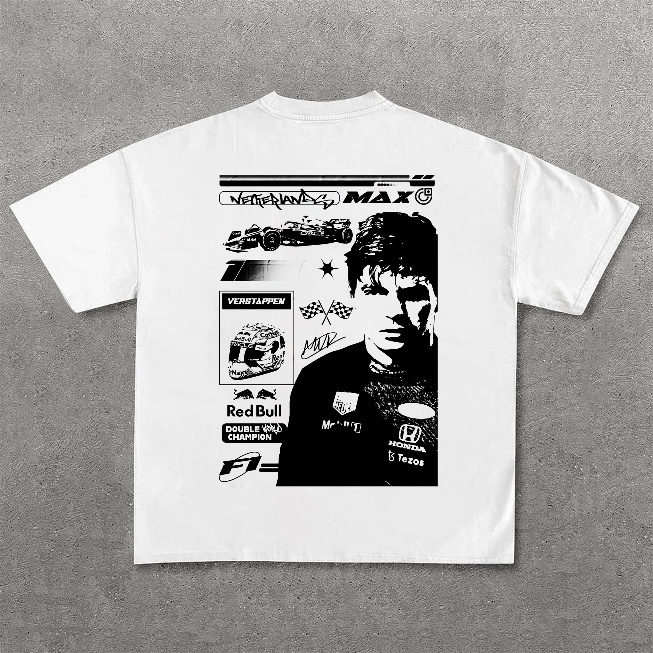 Super Popular Racing Driver Print Short Sleeves 05