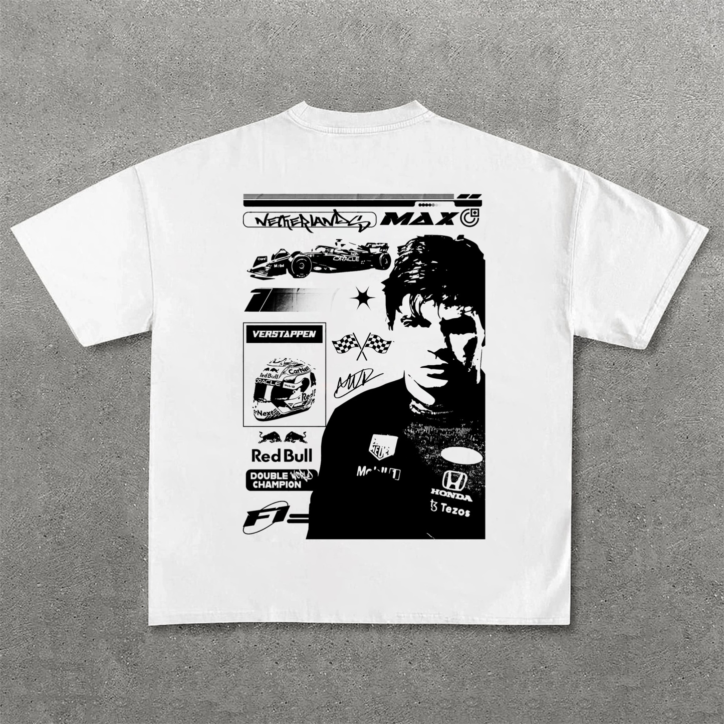 Super Popular Racing Driver Print Short Sleeves 05