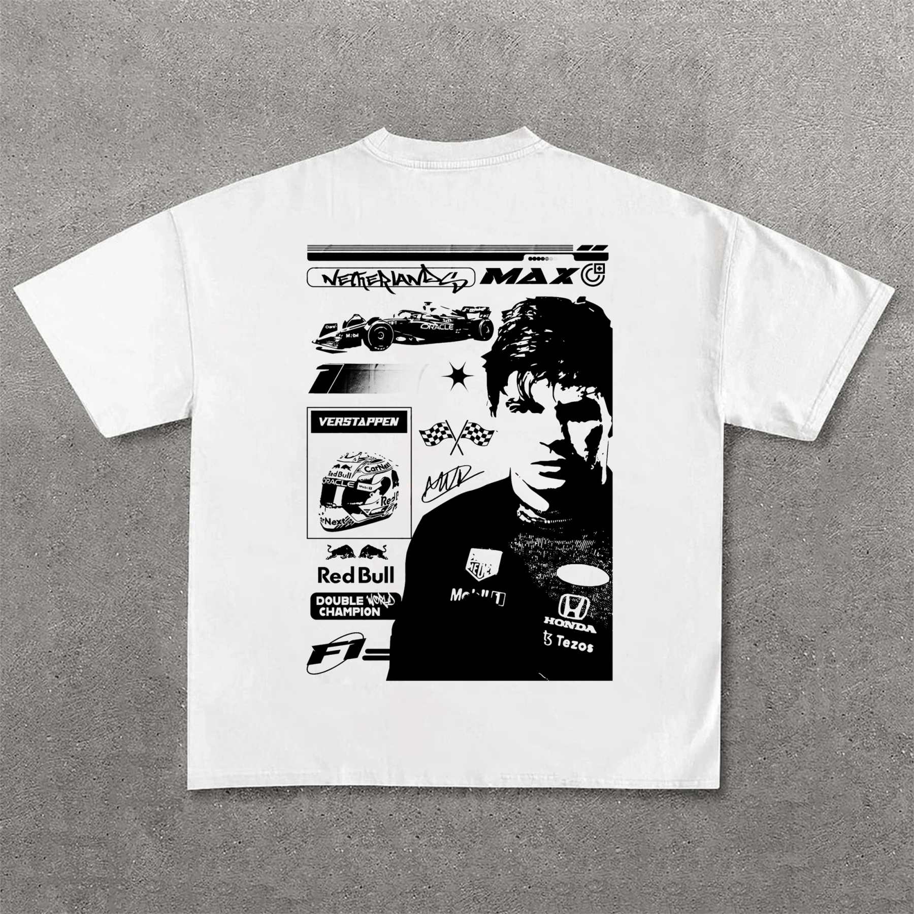 Super Popular Racing Driver Print Short Sleeves 05
