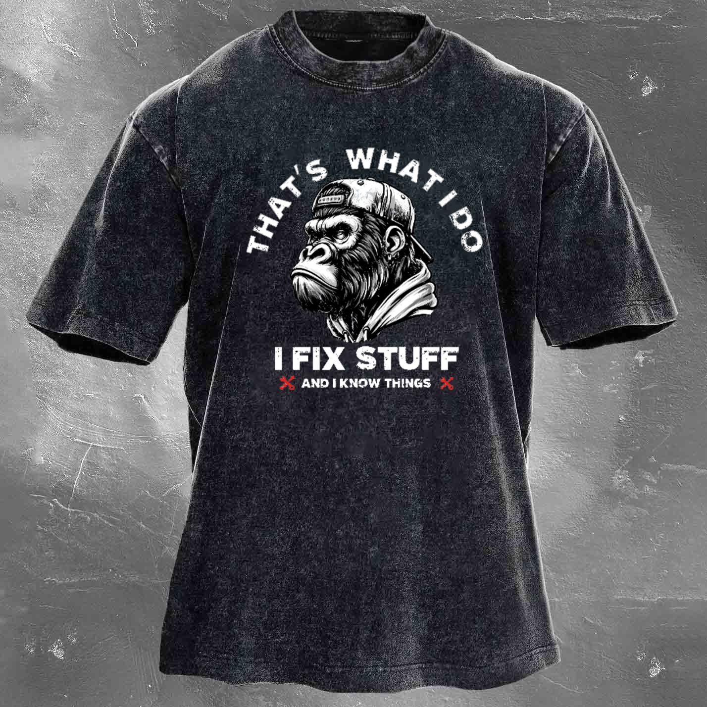 THIS'S WHAT I DO Men's washed T-shirt