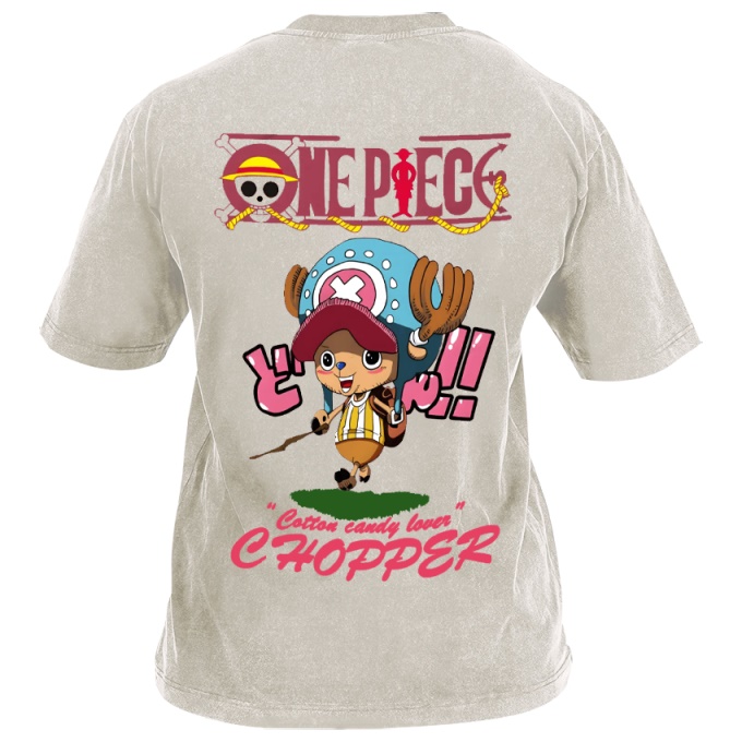 Classic Popular Anime Print Retro Washed Short Sleeves 07