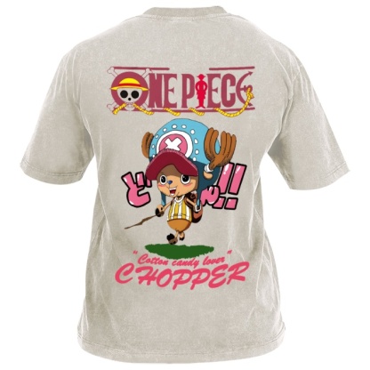 Classic Popular Anime Print Retro Washed Short Sleeves 07