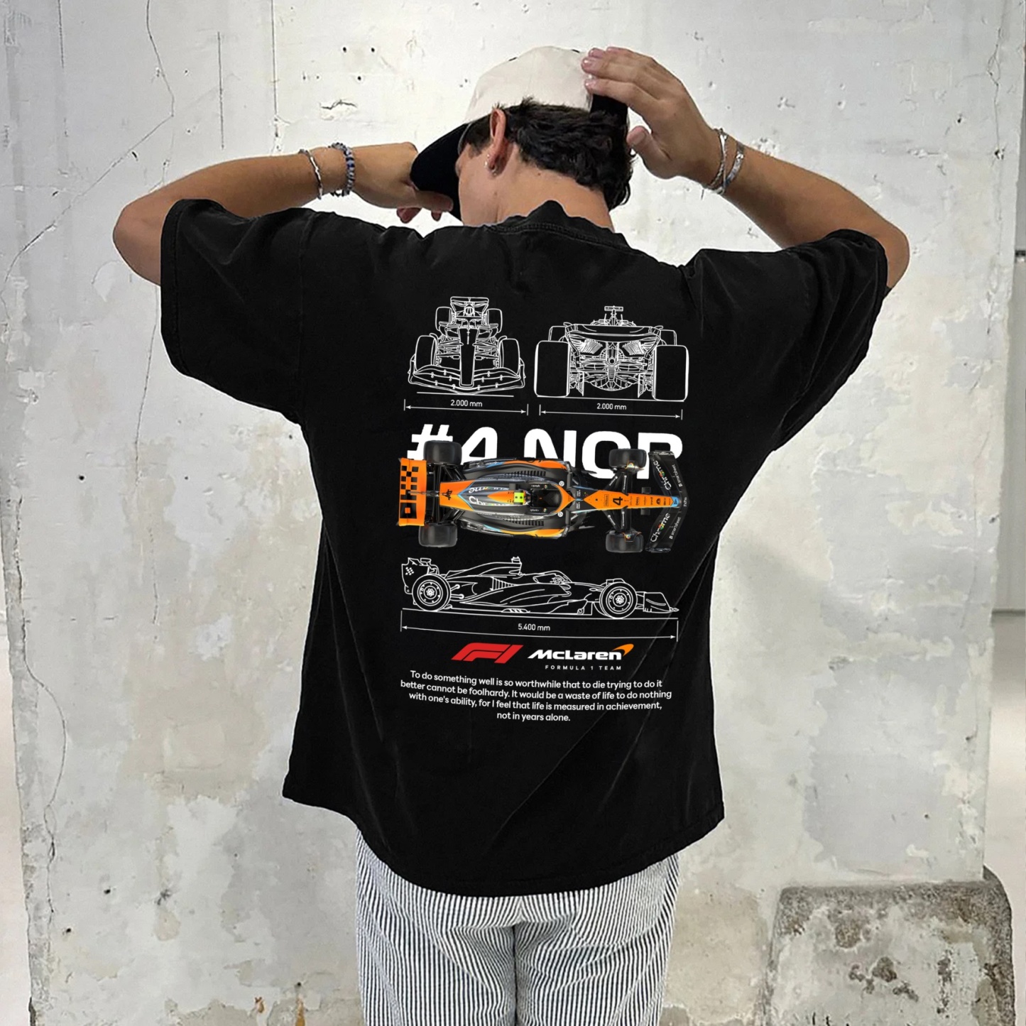 Classic Racing Race Car Team Street Print Pure Cotton Casual T-Shirt 06